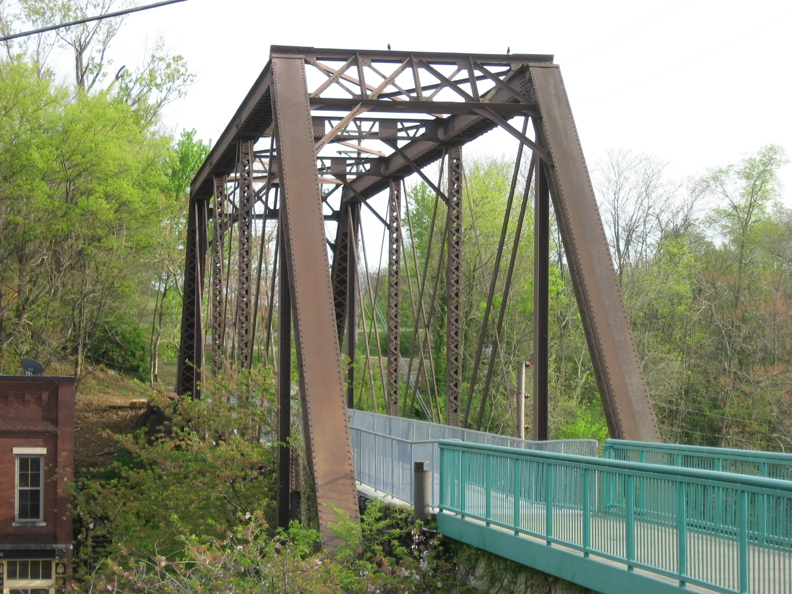 Upland Trail pedestrian bridge in Clarksville